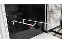 Гачок в перфорацію L-250, d6mm. крок 30мм. (білий)